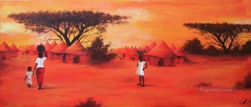 Afriqueine Tribus Peinture à l'huile